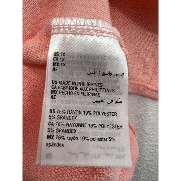 Style and Co pink champagne plus size long sleeve sweater 1X - Picture 4 of 4